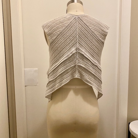 A/X Armani Exchange Silver Layered Chevron Vest S - Picture 8 of 9